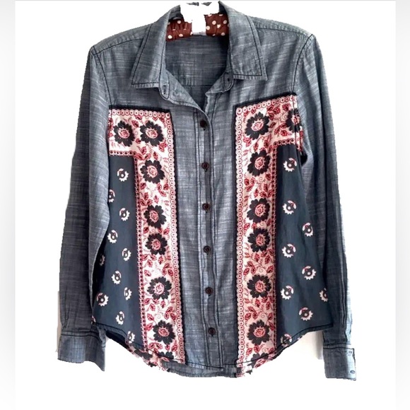 Free People bandana print top - Picture 1 of 7